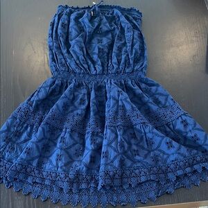 Melissa Odabash Dark Blue Lace Romper